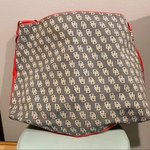 Dooney & Bourke// monogram red large tote bag